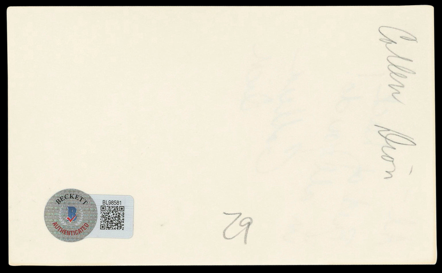 Colleen Dion The Bold and the Beautiful Signed 3x5 Index Card BAS #BL98581