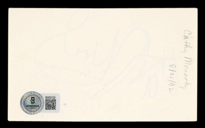 Cathy Moriarty Raging Bull Authentic Signed 3x5 Index Card BAS #BV03132