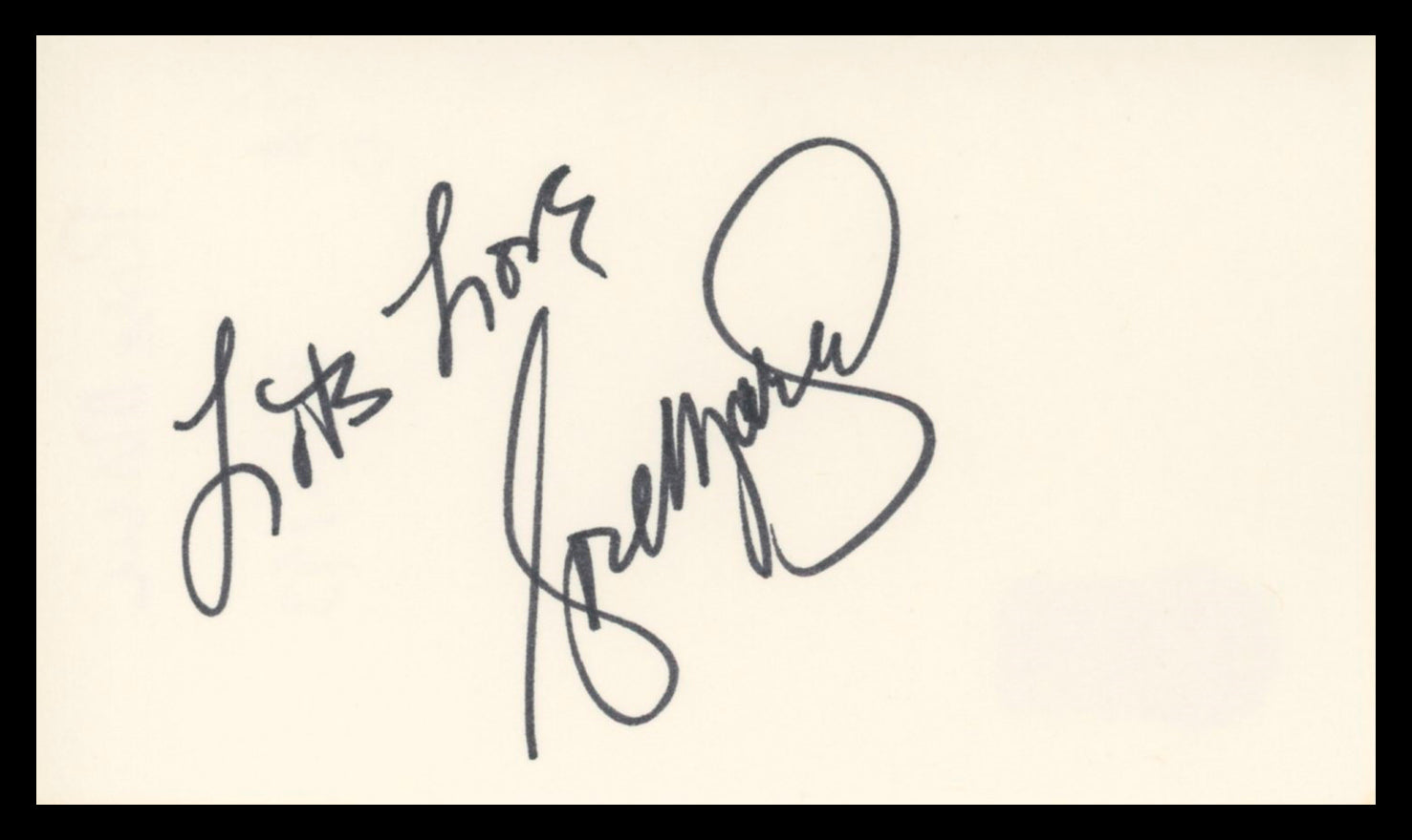 Rose Marie The Dick Van Dyke Show Authentic Signed 3x5 Index Card BAS #BV03123