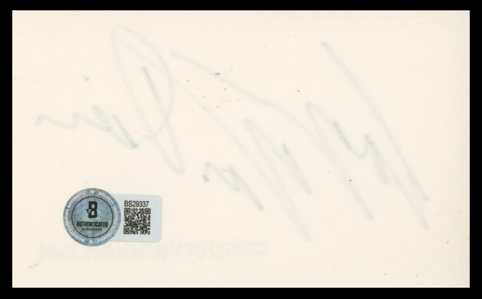 Casper Van Dien Starship Troopers Authentic Signed 3x5 Index Card BAS #BS29337