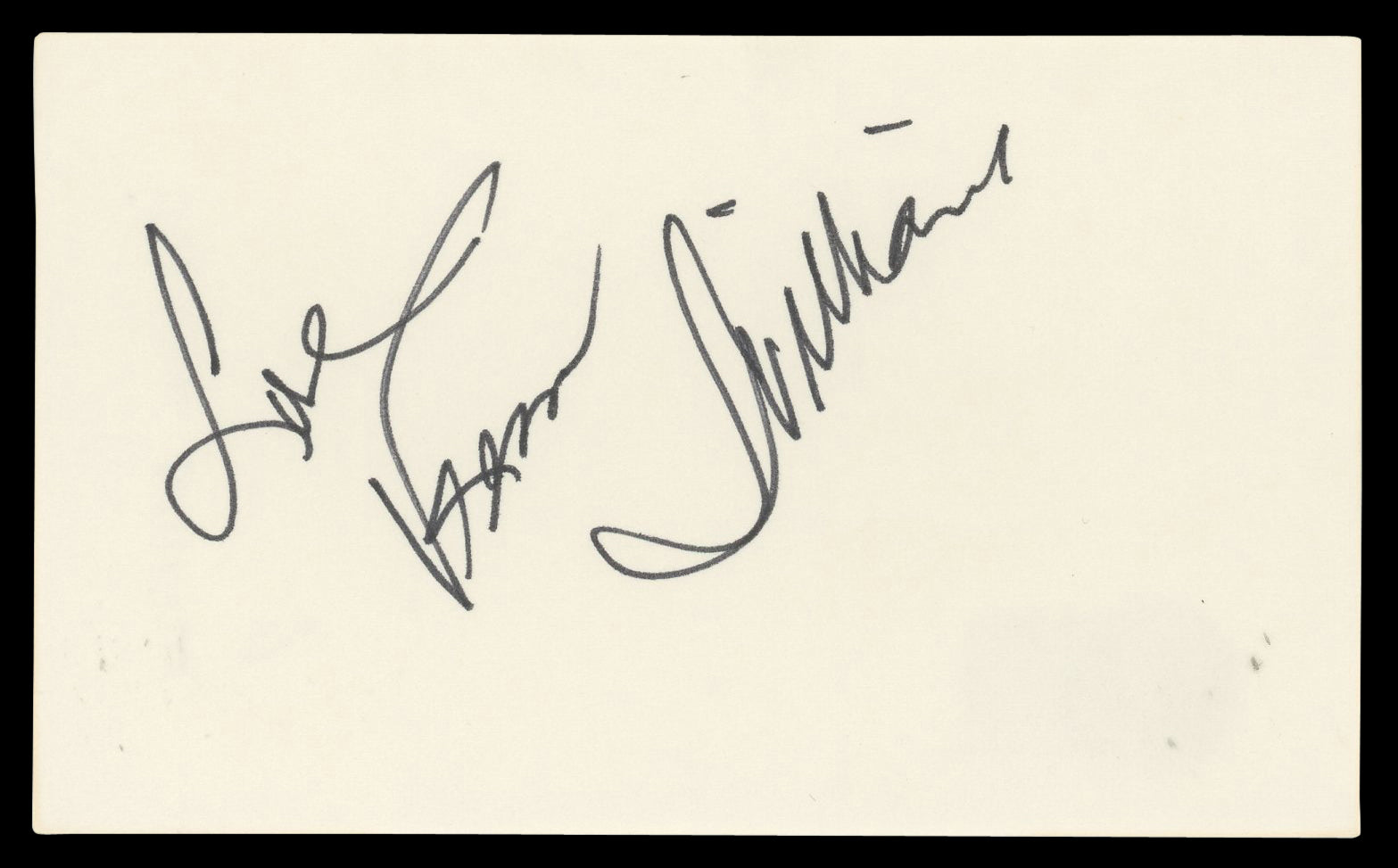 Vanessa Williams Miss America "Love" Signed 3x5 Index Card BAS #BN06493