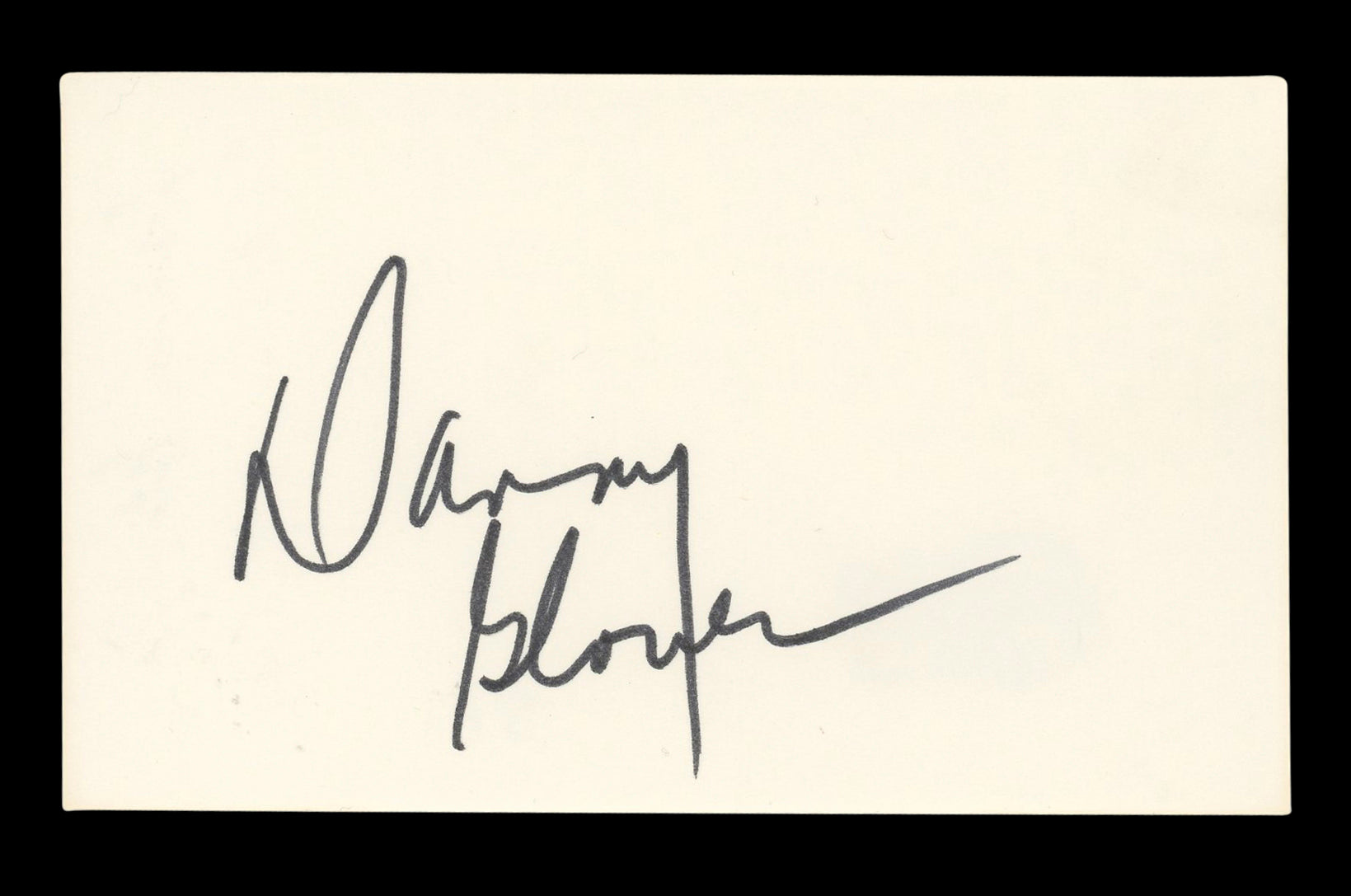 Danny Glover Lethal Weapon Signed 3x5 Index Card Autographed BAS #BL96621