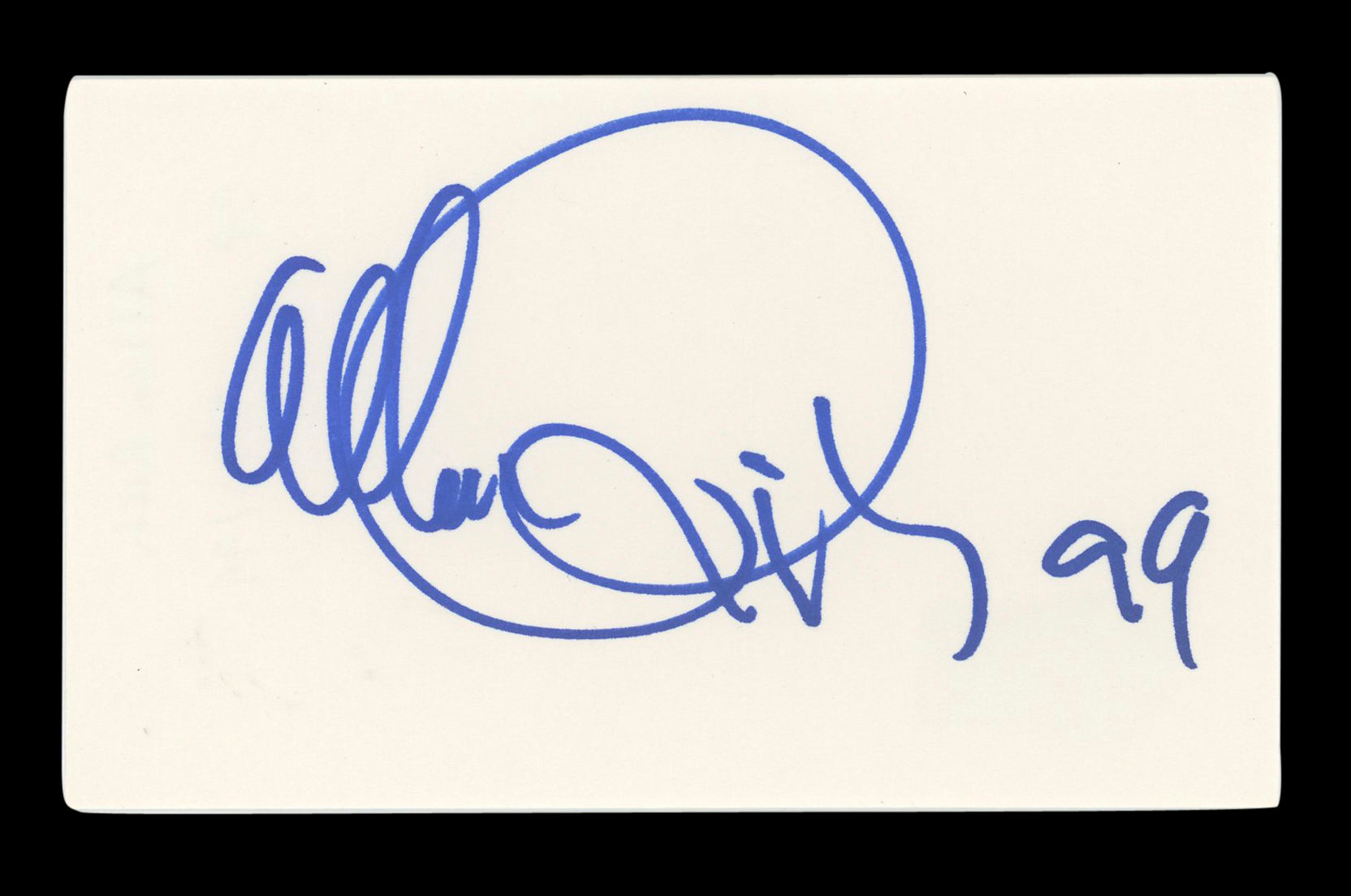 Allan Rich Serpico Authentic Signed 3x5 Index Card Autographed BAS #AD70265