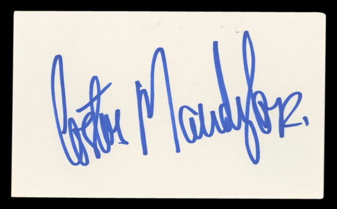 Costas Mandylor Mobsters Authentic Signed 3x5 Index Card BAS #BV03137