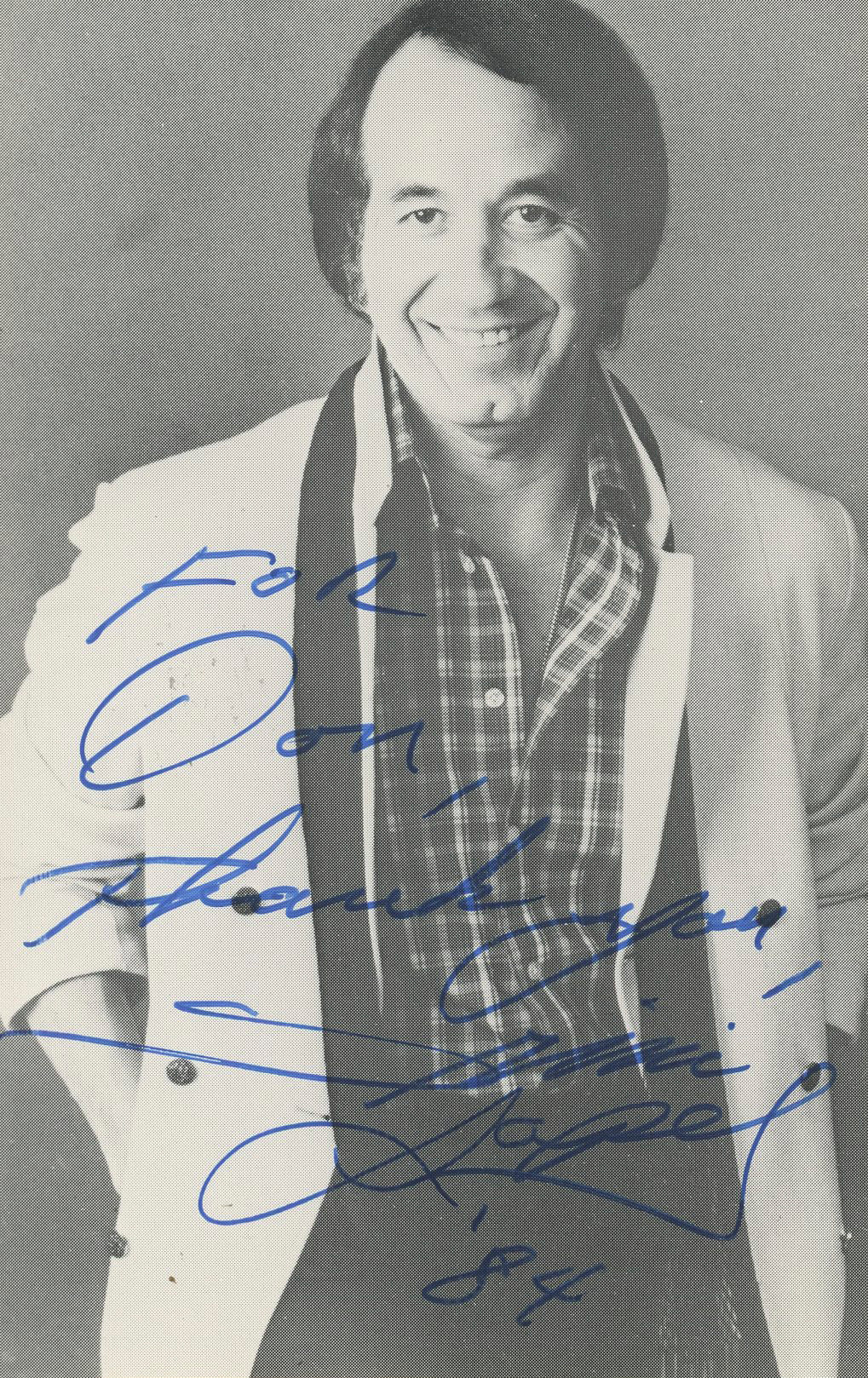Trini Lopez Musician "For Don, Thank You" Signed 4x6 Postcard JSA #AX48160