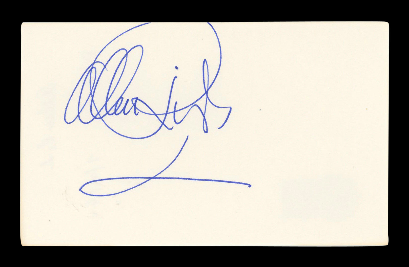 Allan Rich Serpico Authentic Signed 3x5 Index Card Autographed BAS #AD70263