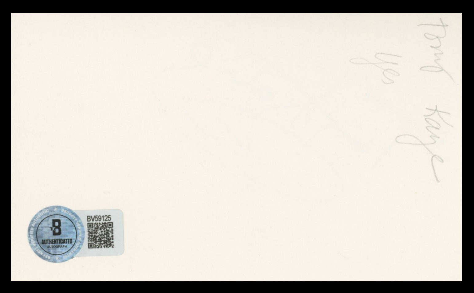 Tony Kaye American History X Authentic Signed 3x5 Index Card BAS #BV59125