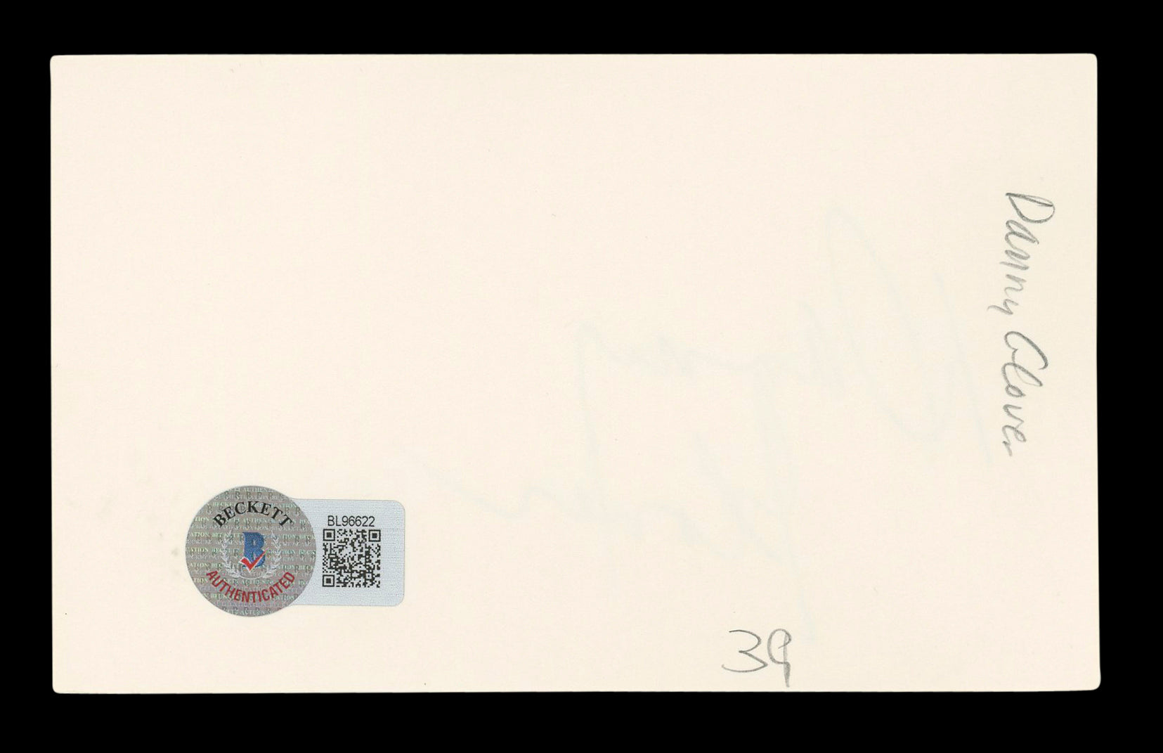 Danny Glover Lethal Weapon Signed 3x5 Index Card Autographed BAS #BL96622
