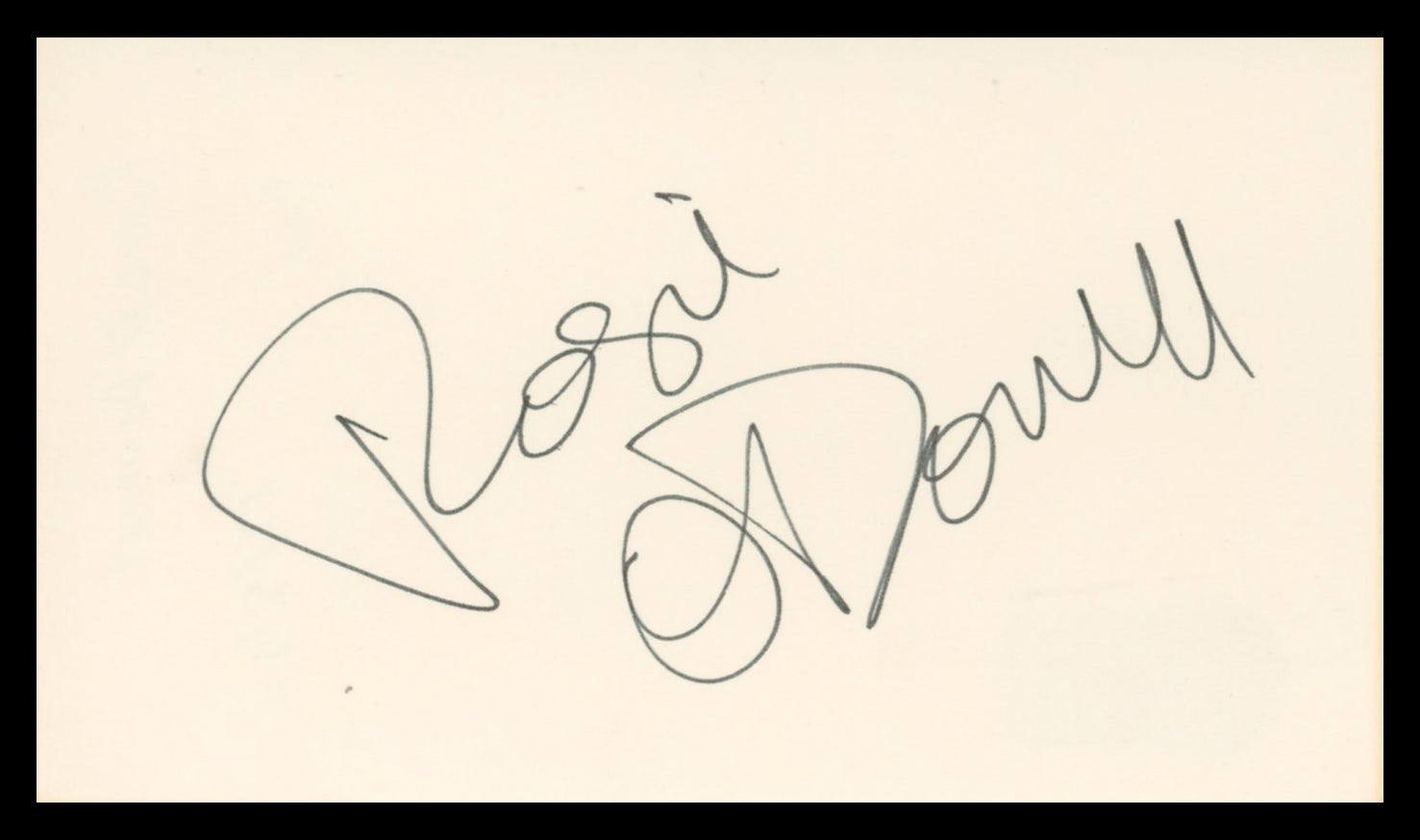 Rosie O'Donnell The View Authentic Signed 3x5 Index Card BAS #BV04118