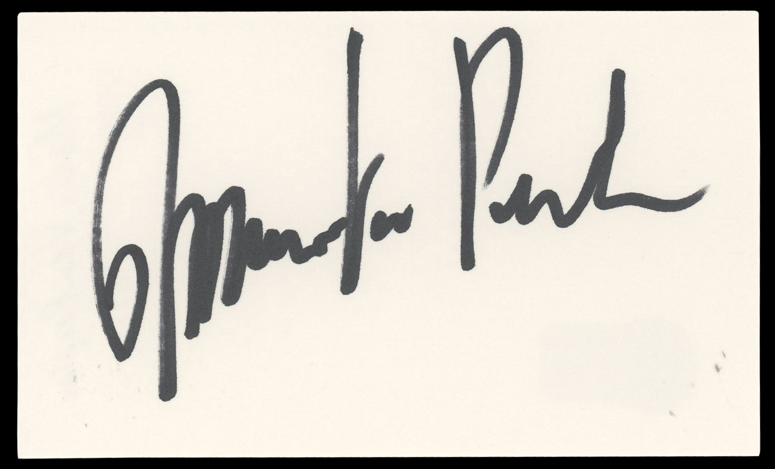 Mario Van Peebles New Jack City Authentic Signed 3x5 Index Card BAS #BN06497