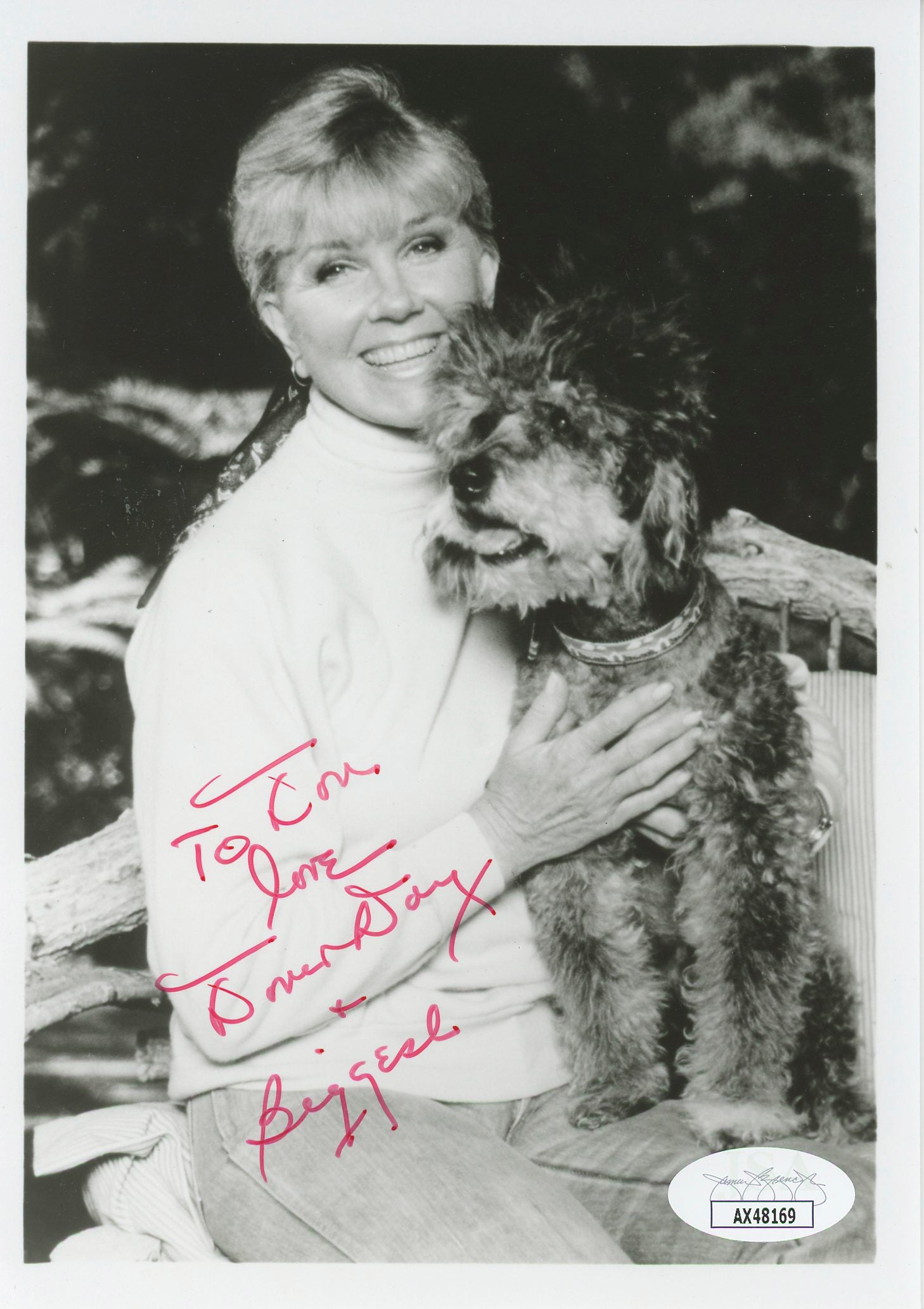 Doris Day Pillow Talk Authentic Signed 5x7 Photo Autographed JSA #AX48169