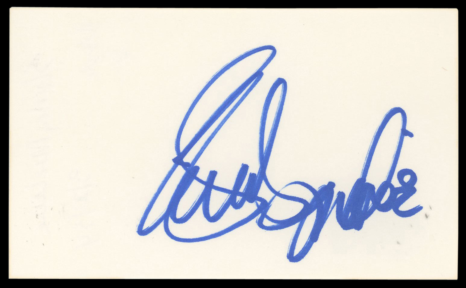 Shirley MacLaine Terms of Endearment Signed 3x5 Index Card BAS #BN06499