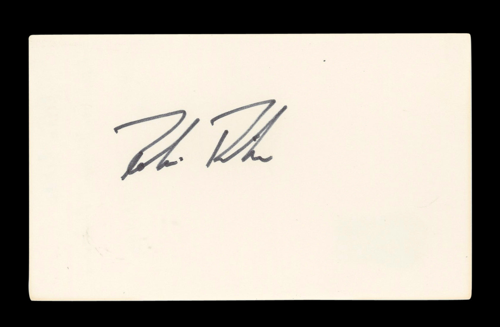 Robin Riker General Hospital Signed 3x5 Index Card Autographed BAS #AD70258
