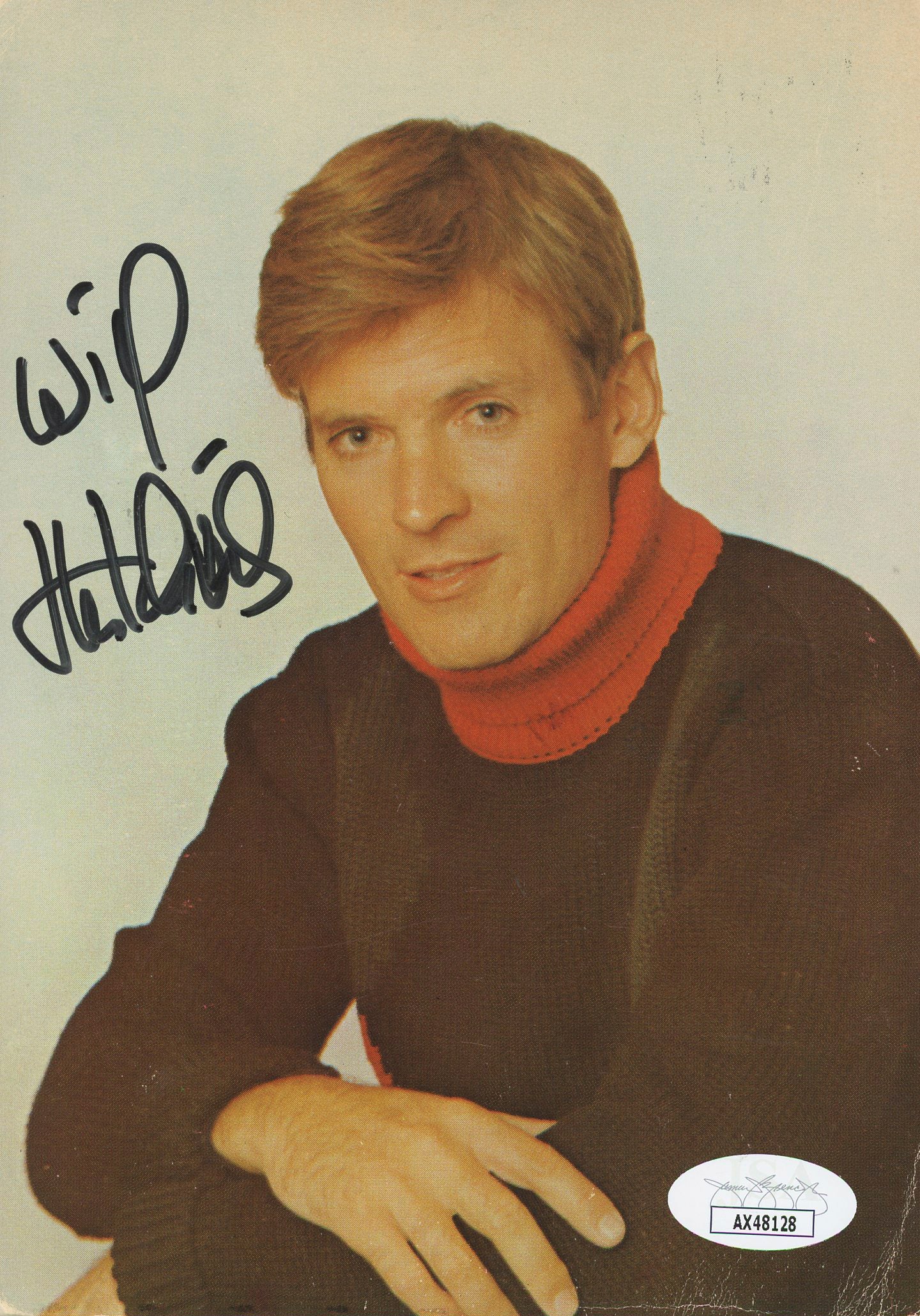 Will Hutchins Sugarfoot Authentic Signed 5x7 Postcard Autographed JSA #AX48128