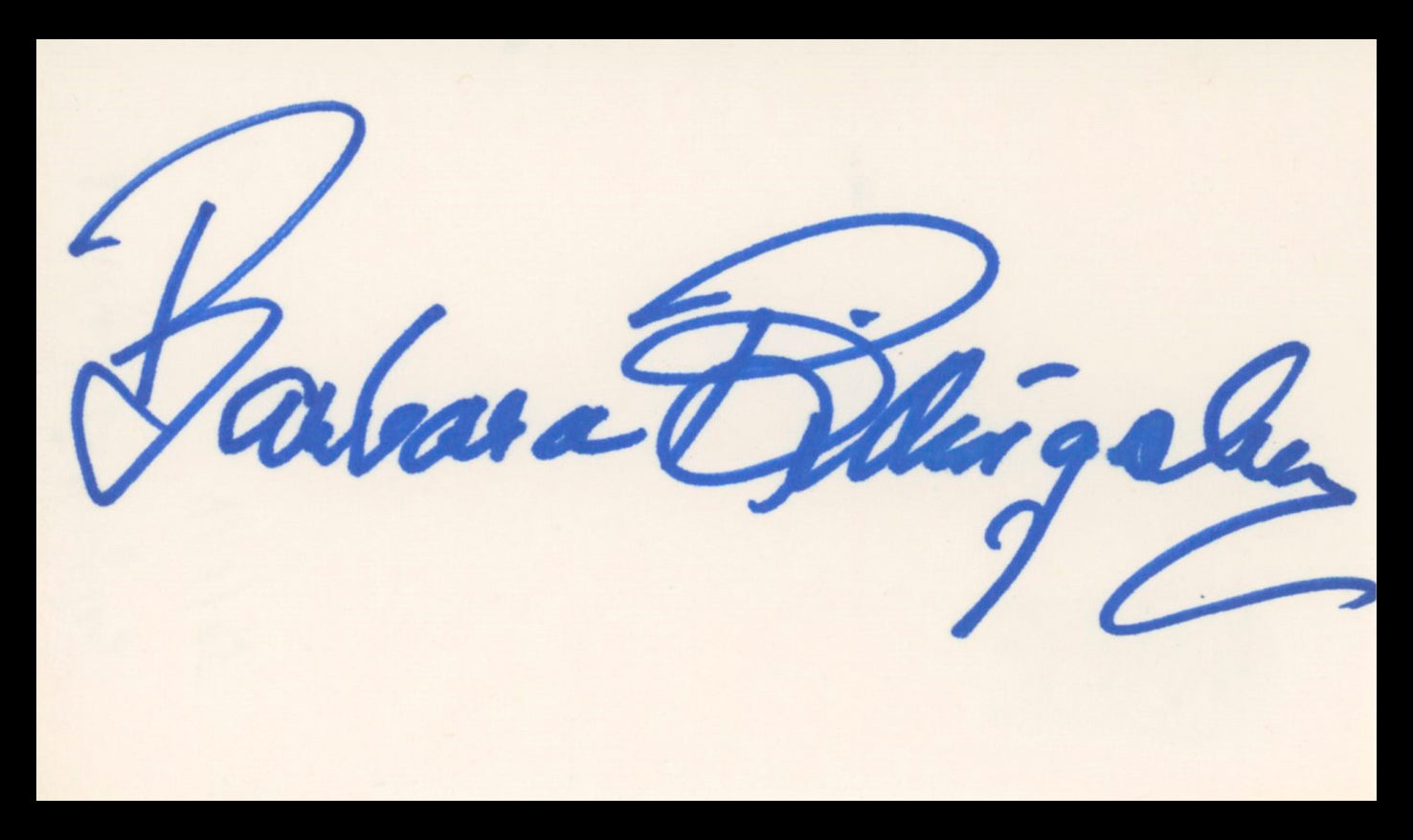 Barbara Billingsley Leave It to Beaver Signed 3x5 Index Card BAS #BV02195