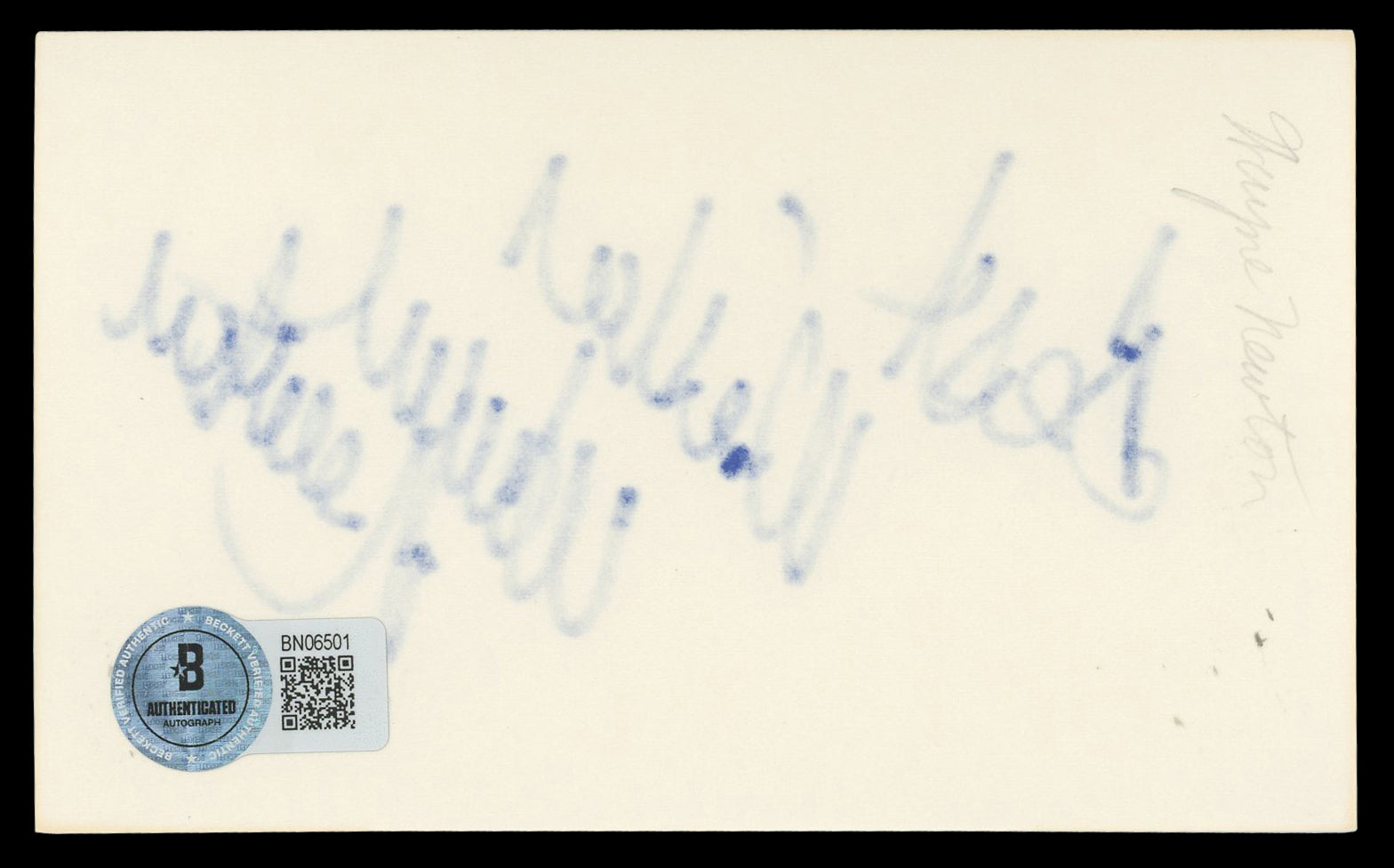 Wayne Newton Vegas Vacation "Best Wishes" Signed 3x5 Index Card BAS #BN06501