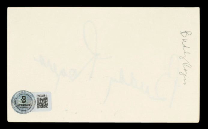 Buddy Rogers Authentic Signed 3x5 Index Card Autographed BAS #BV03151