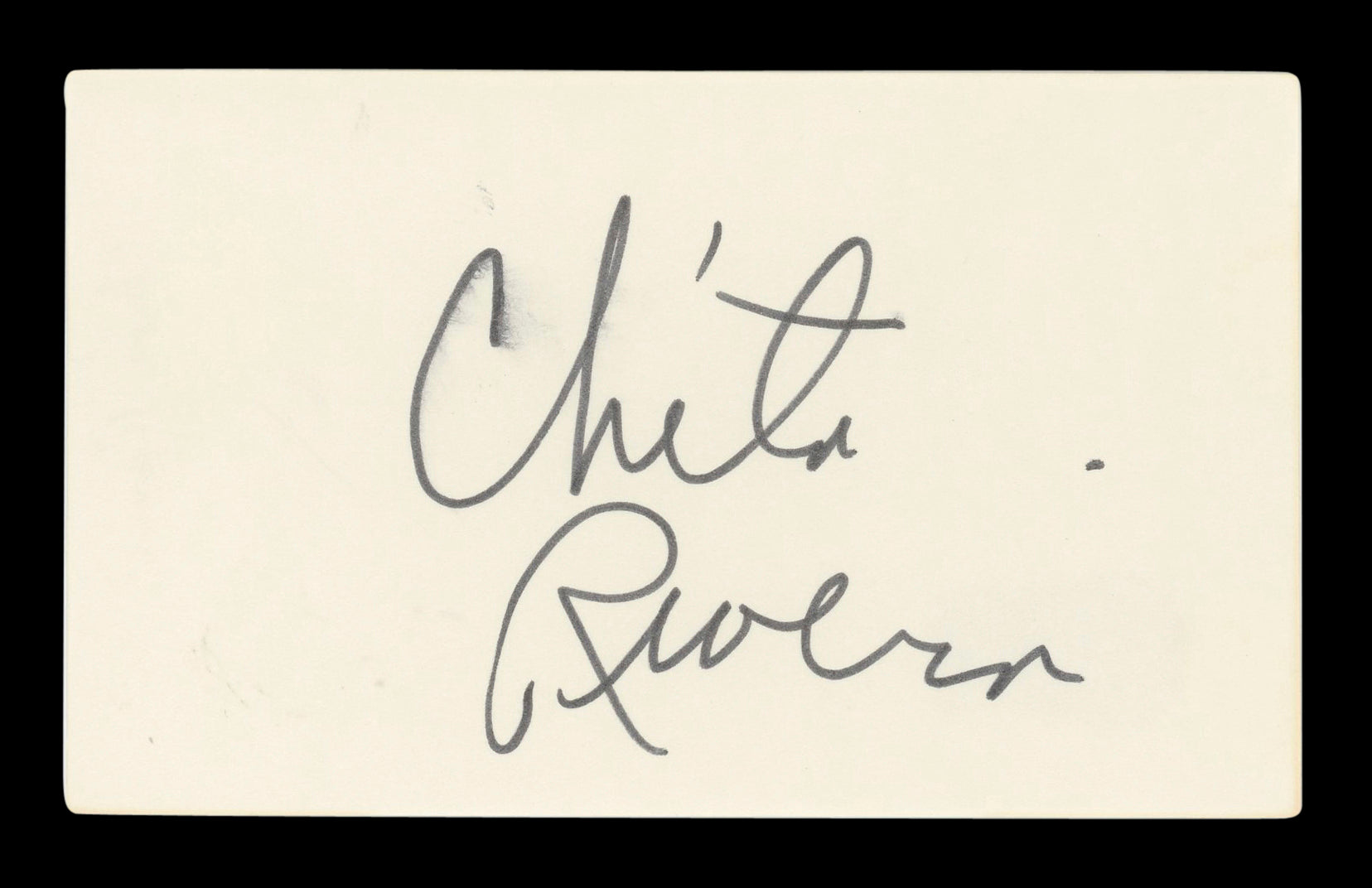 Chita Rivera Chicago Authentic Signed 3x5 Index Card Autographed BAS #AD70255