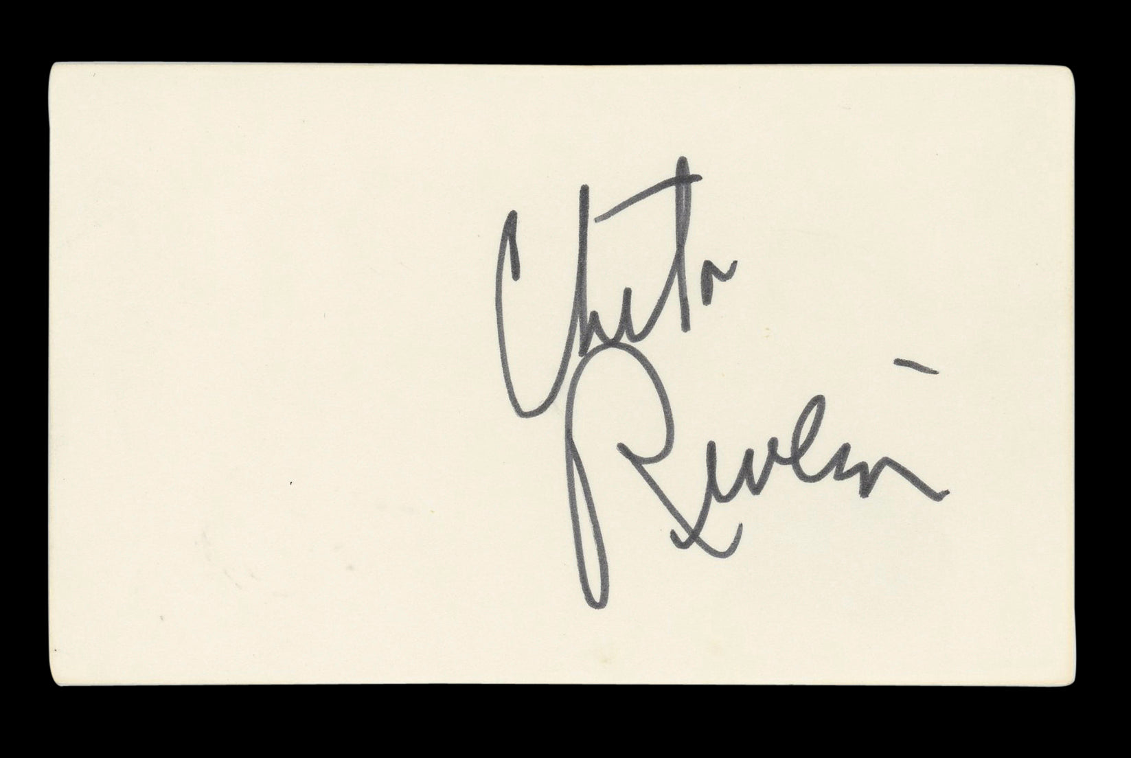 Chita Rivera Chicago Authentic Signed 3x5 Index Card Autographed BAS #AD70254