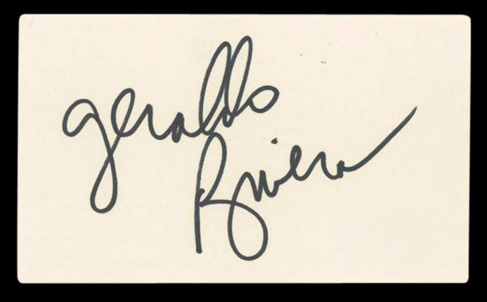 Geraldo Rivera Authentic Signed 3x5 Index Card Autographed BAS #BV00146