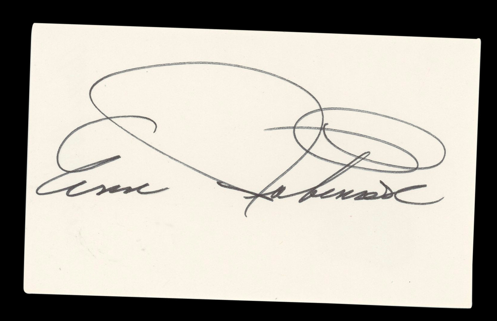 Anne Robinson The Weakest Link Signed 3x5 Index Card Autographed BAS #AD70252