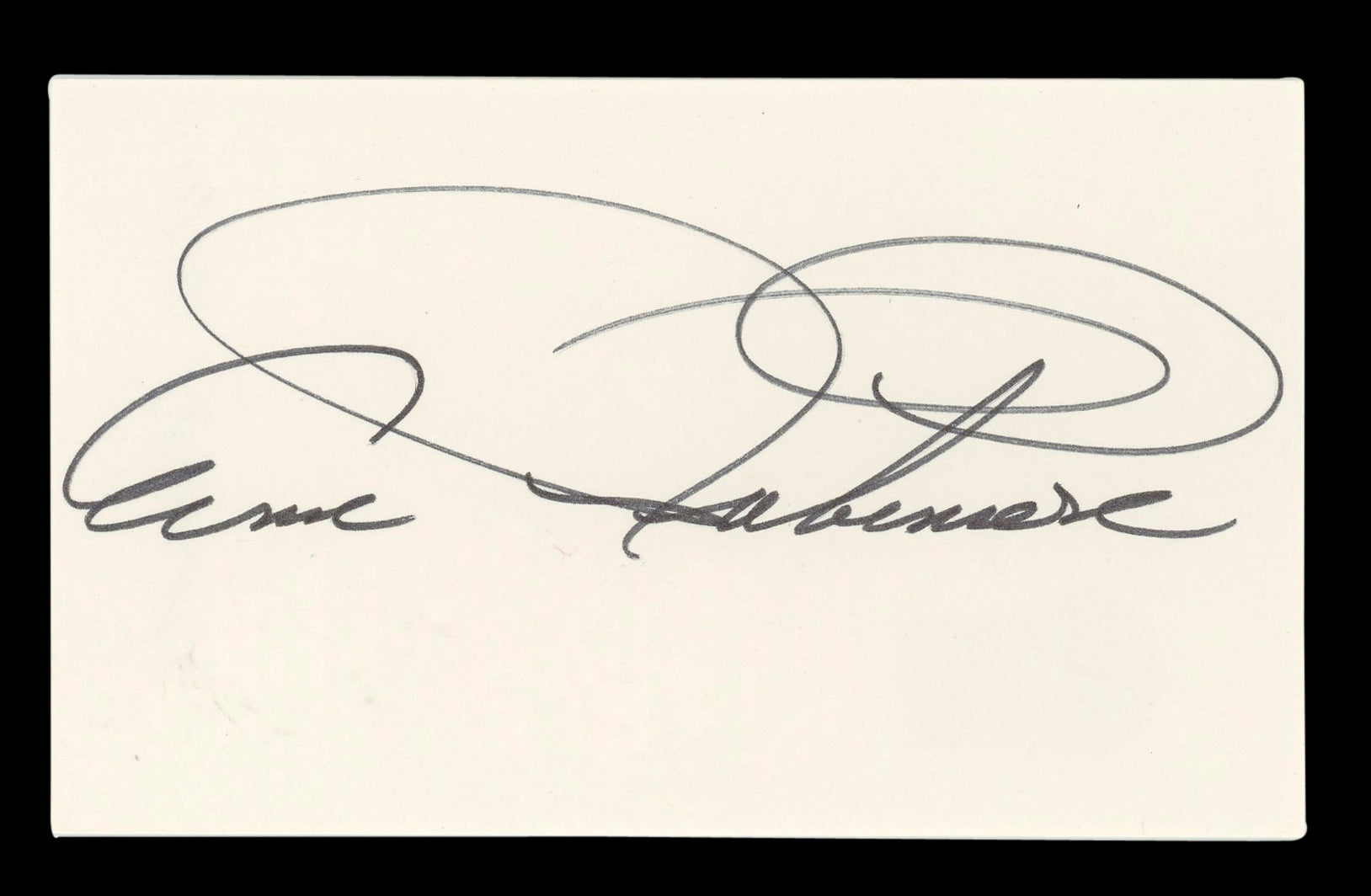 Anne Robinson The Weakest Link Signed 3x5 Index Card Autographed BAS #AD70251