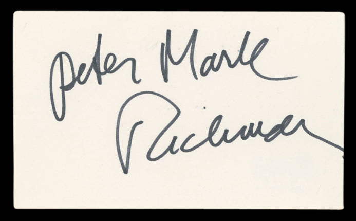 Peter Mark Richman Cain's Hundred Authentic Signed 3x5 Index Card BAS #BV00142