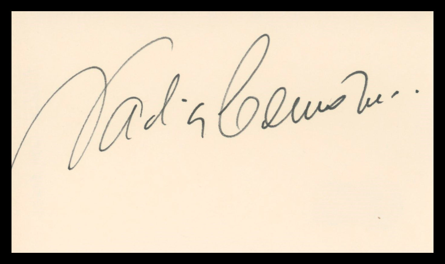 Nadia Comaneci Olympian Authentic Signed 3x5 Index Card Autographed BAS #BV00124