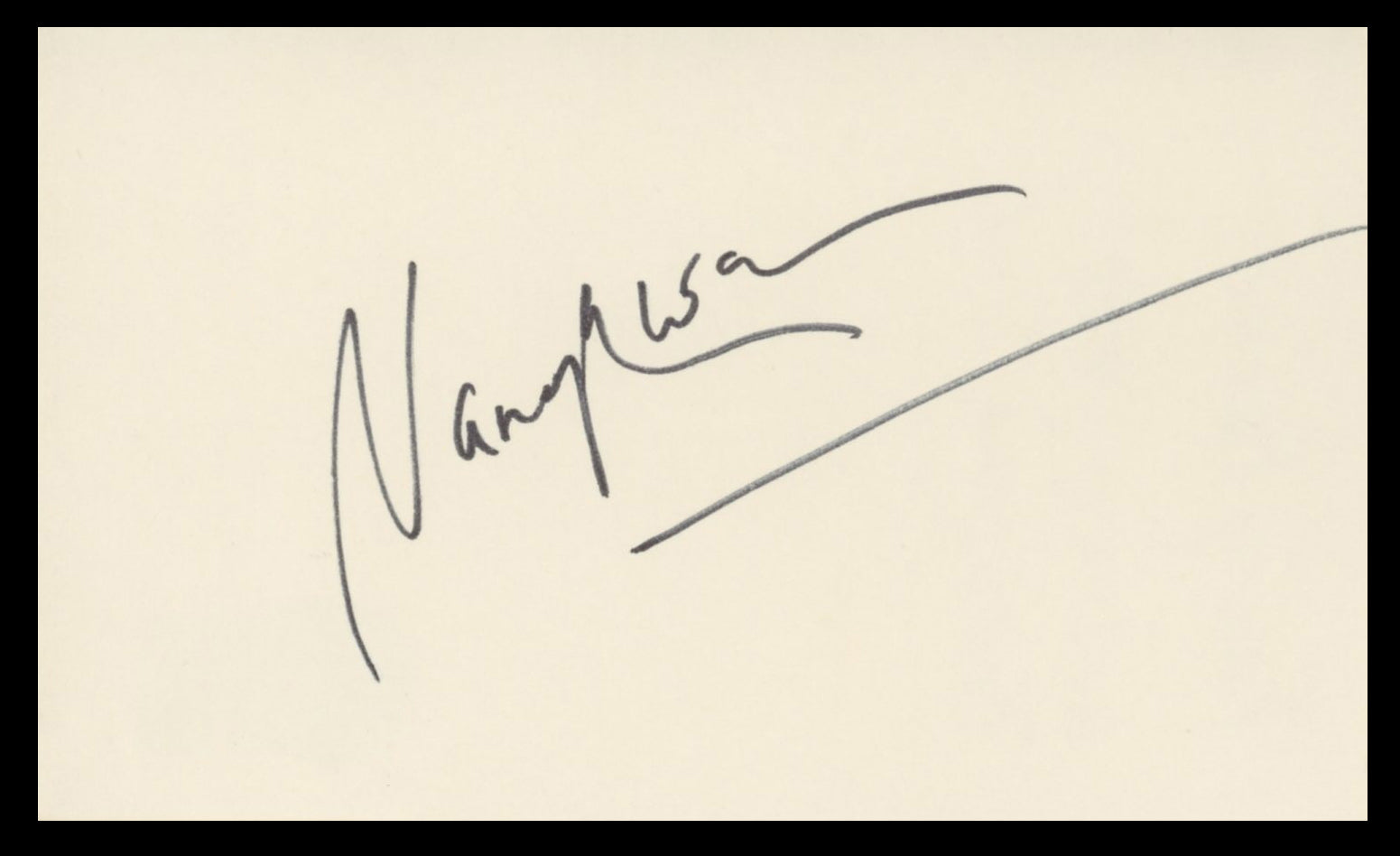 Nancy Kwan The World of Suzie Wong Authentic Signed 3x5 Index Card BAS #BV59100