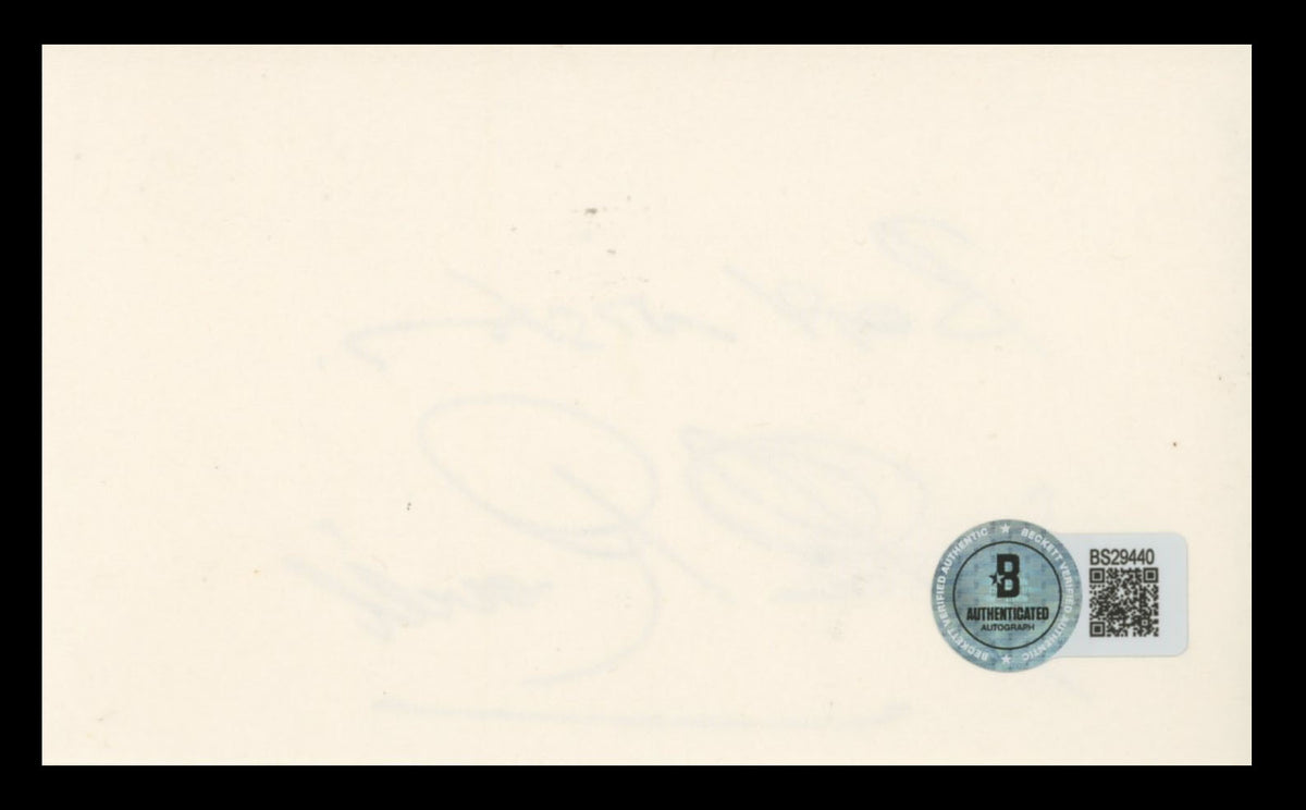 Clive Revill Star Wars Empire "Best Wishes" Signed 3x5 Index Card BAS #BS29440