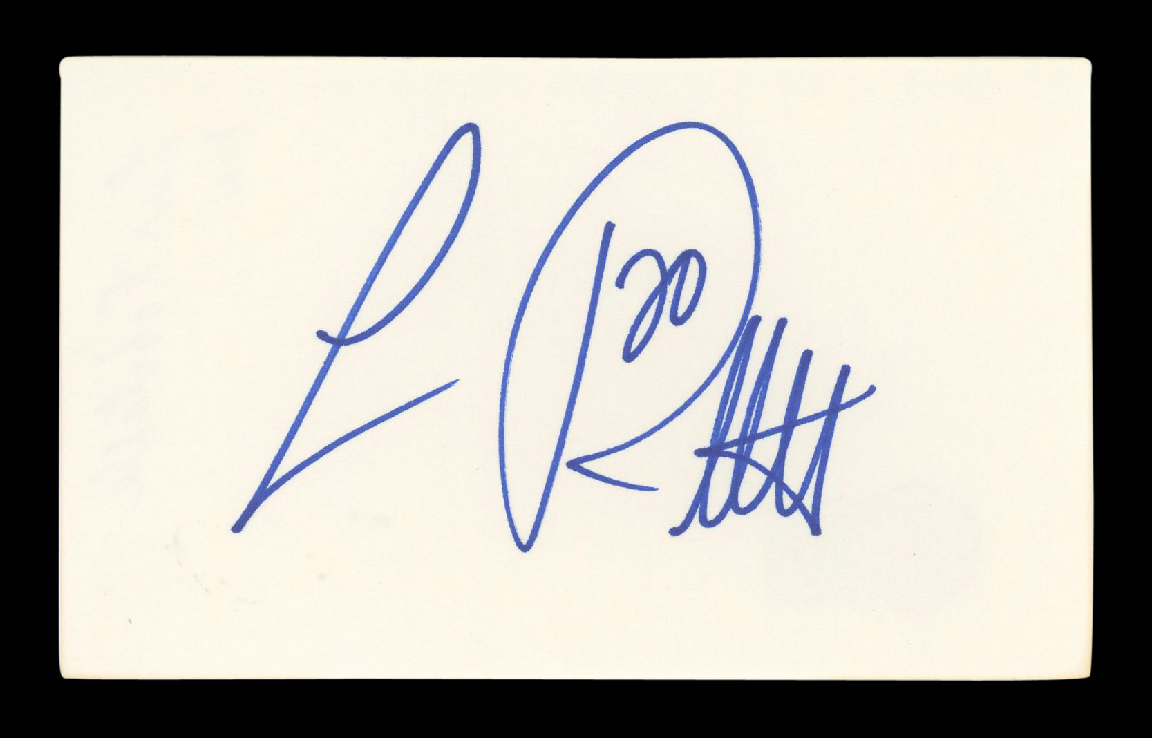 Kings Luc Robitaille Authentic Signed 3x5 Index Card Autographed BAS #AD70247