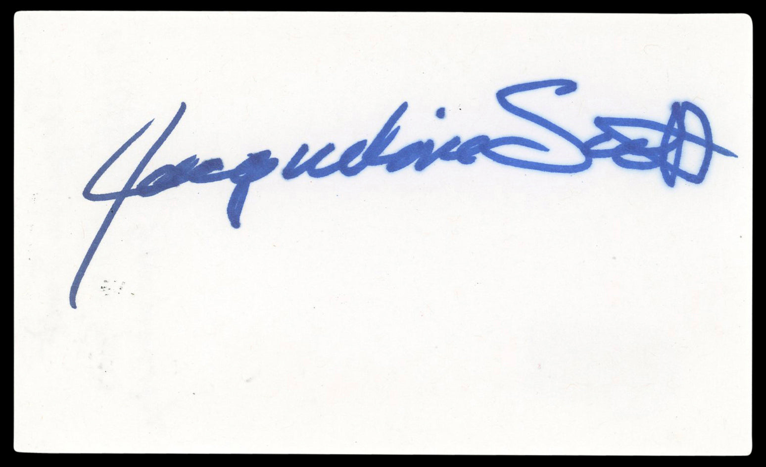 Jacqueline Scott Planet of the Apes Authentic Signed 3x5 Index Card BAS #BL98909