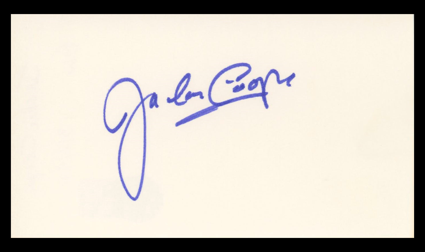 Jackie Cooper Superman: The Movie Authentic Signed 3x5 Index Card BAS #BV03265
