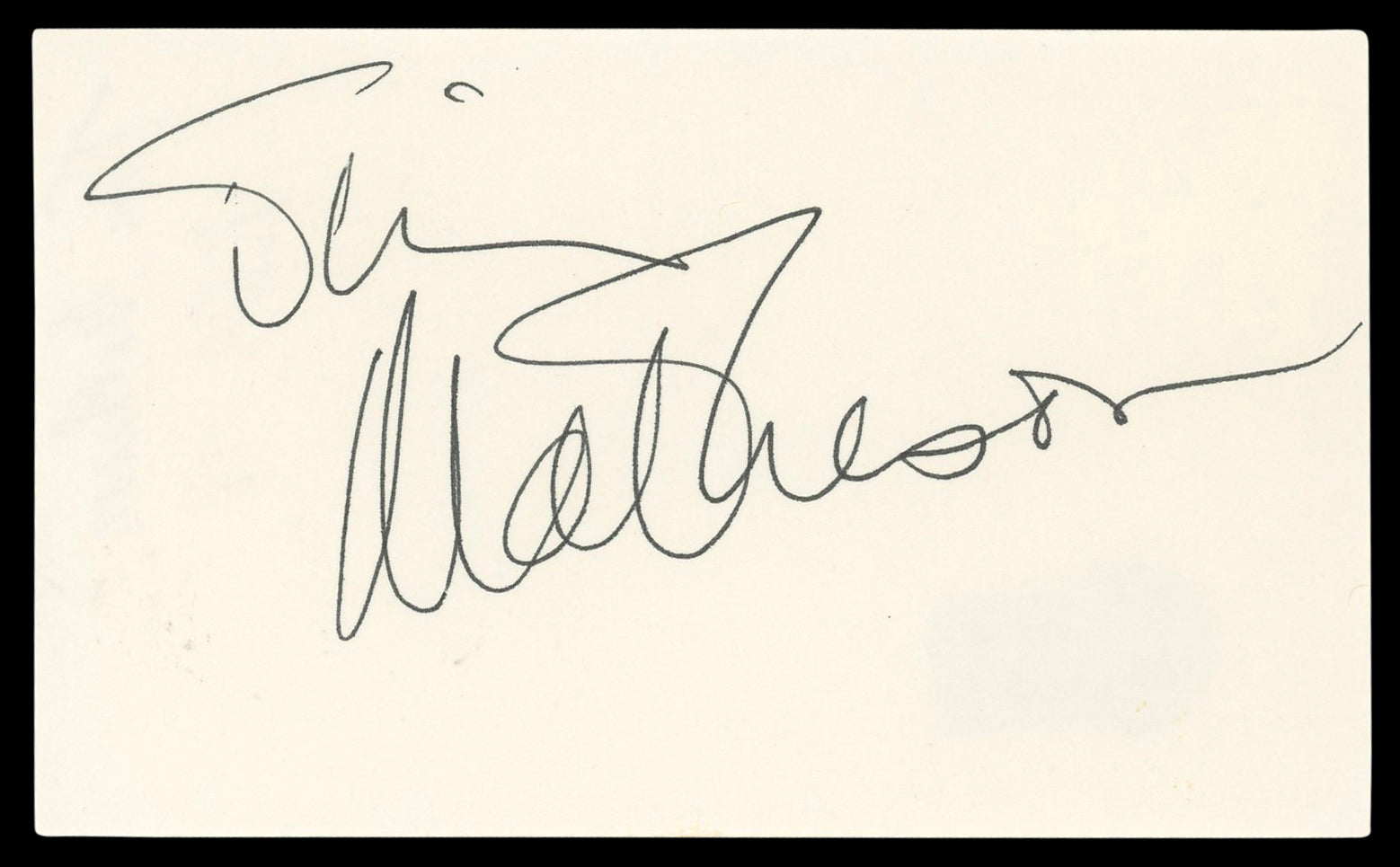 Tim Matheson Animal House Authentic Signed 3x5 Index Card BAS #BL98907