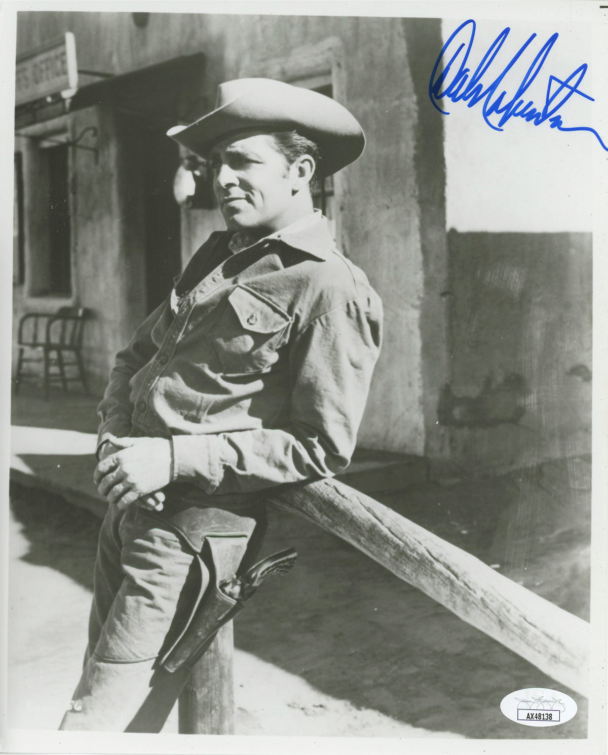 Dale Robertson Tales of Wells Fargo Authentic Signed 8x10 Photo JSA #AX48138