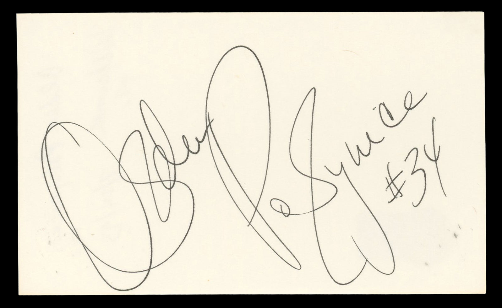 Sonics Olden Polynice Authentic Signed 3x5 Index Card Autographed BAS #BN06515