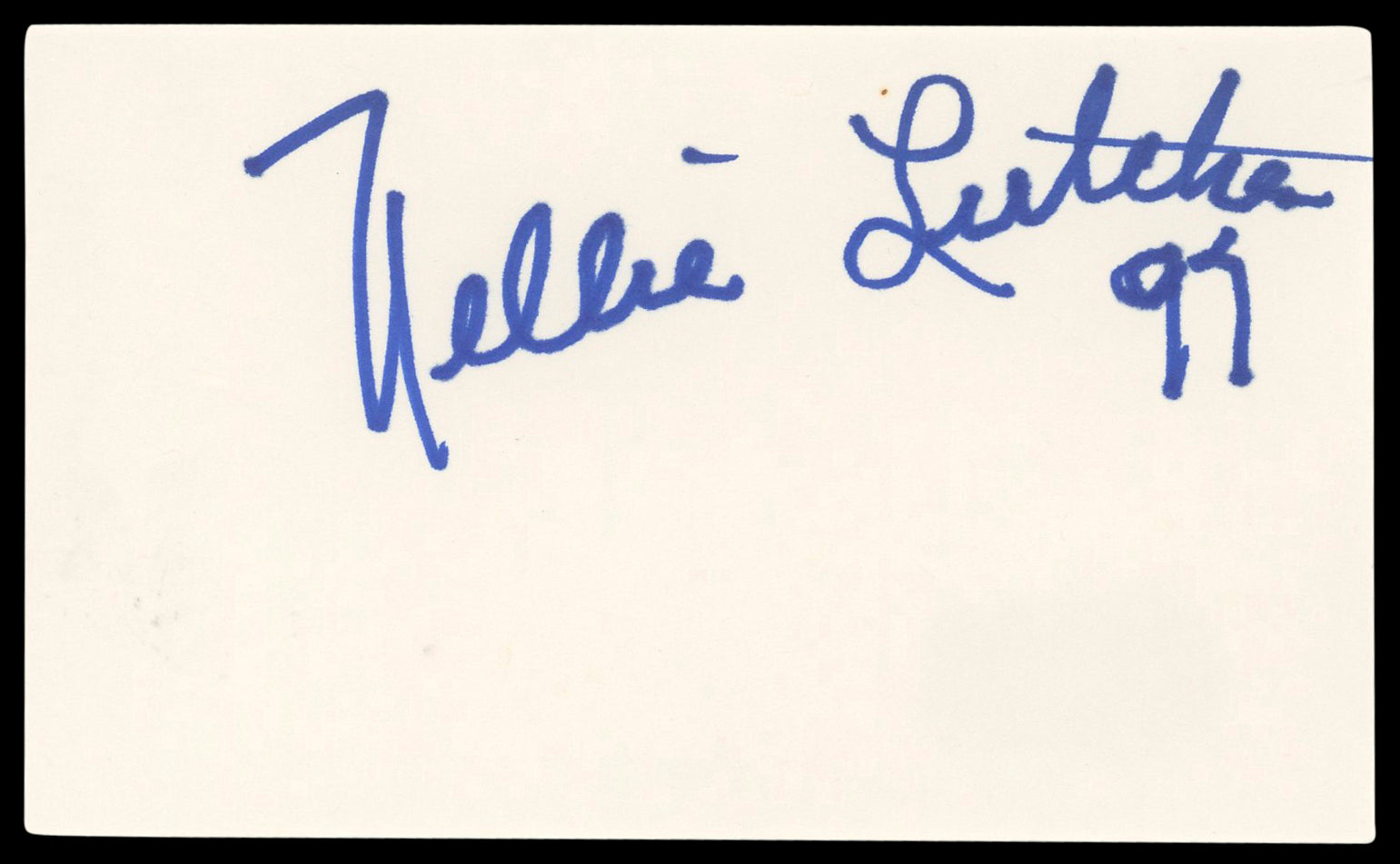Nellie Lutcher Musician Authentic Signed 3x5 Index Card Autographed BAS #BL98904