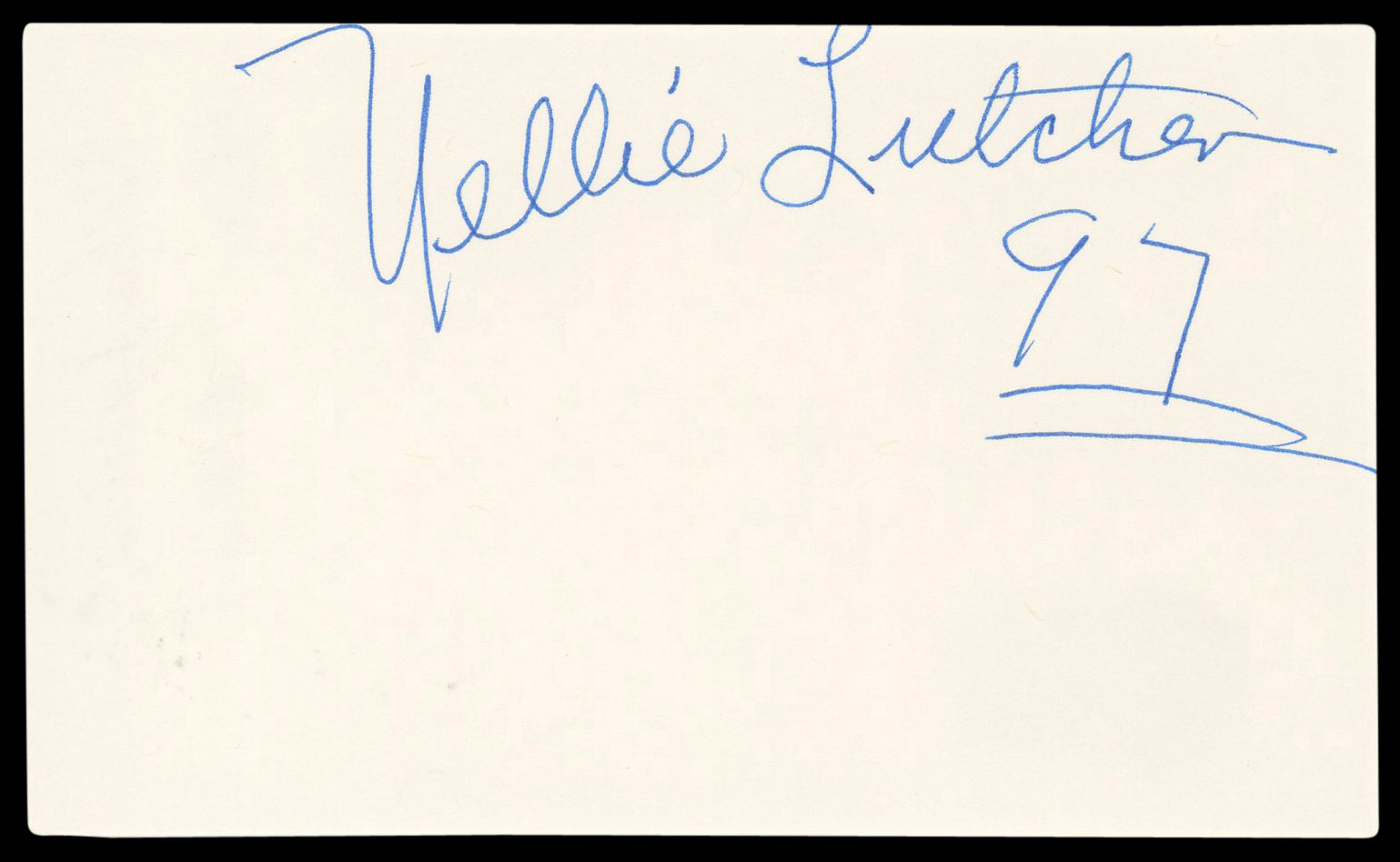 Nellie Lutcher Musician Authentic Signed 3x5 Index Card Autographed BAS #BL98903