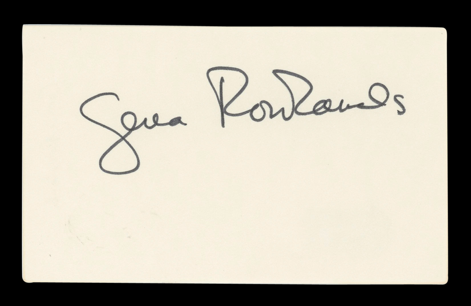 Gena Rowlands The Notebook Signed 3x5 Index Card Autographed BAS #AD70239