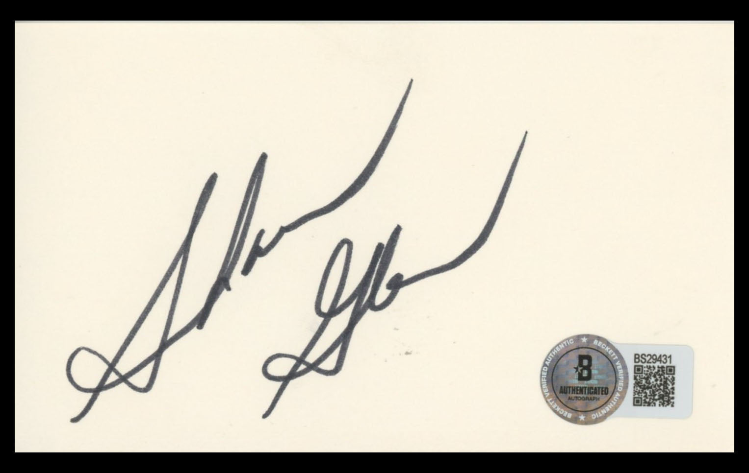 Sharon Gless Burn Notice Authentic Signed 3x5 Index Card BAS #BS29431