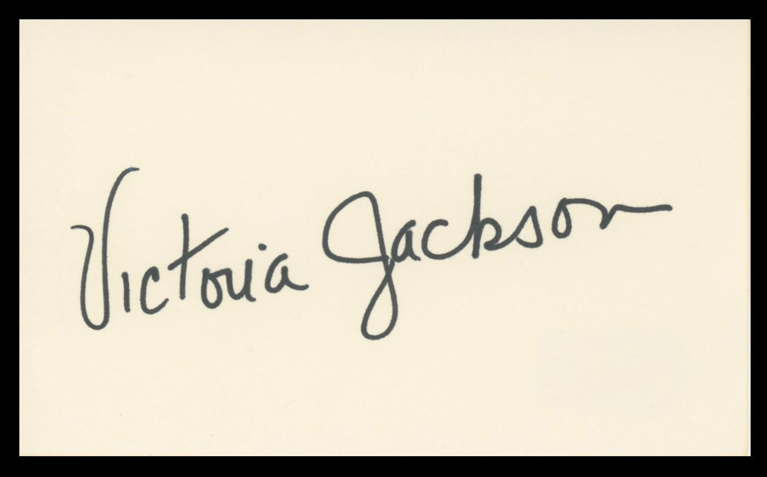 Victoria Jackson Saturday Night Live Signed 3x5 Index Card BAS #BV59110