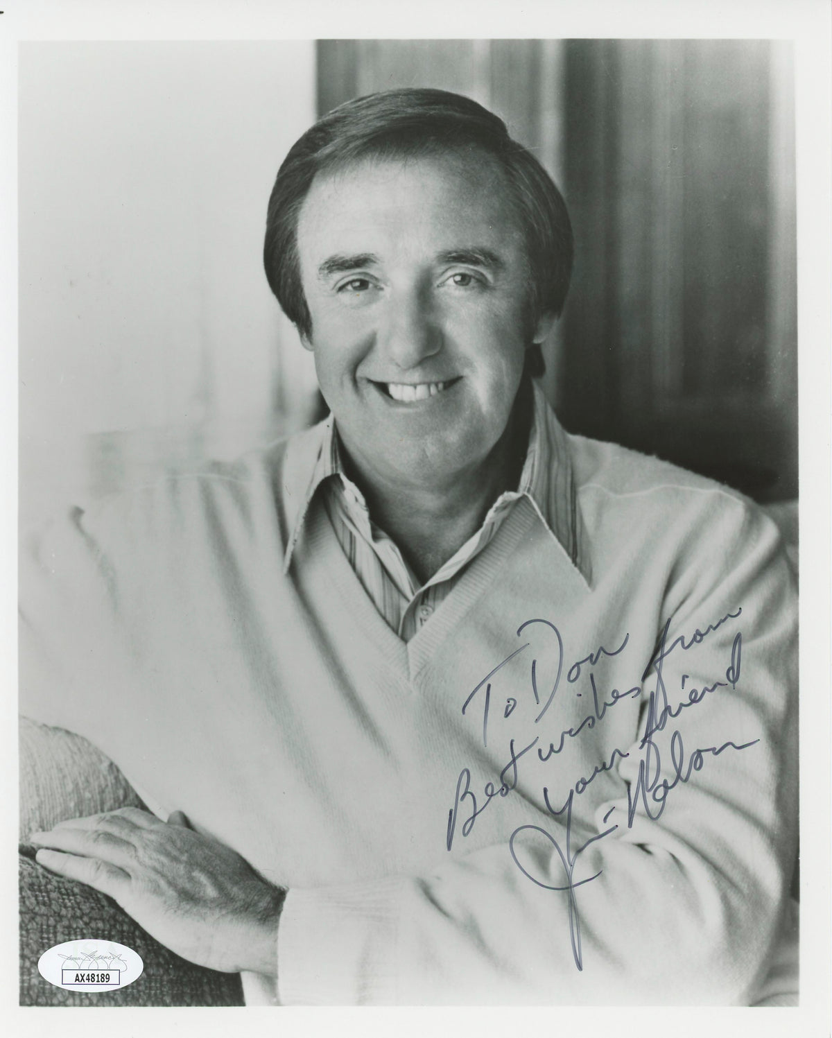 Jim Nabors The Andy Griffith Show "To Don" Signed 8x10 Photo JSA #AX48189