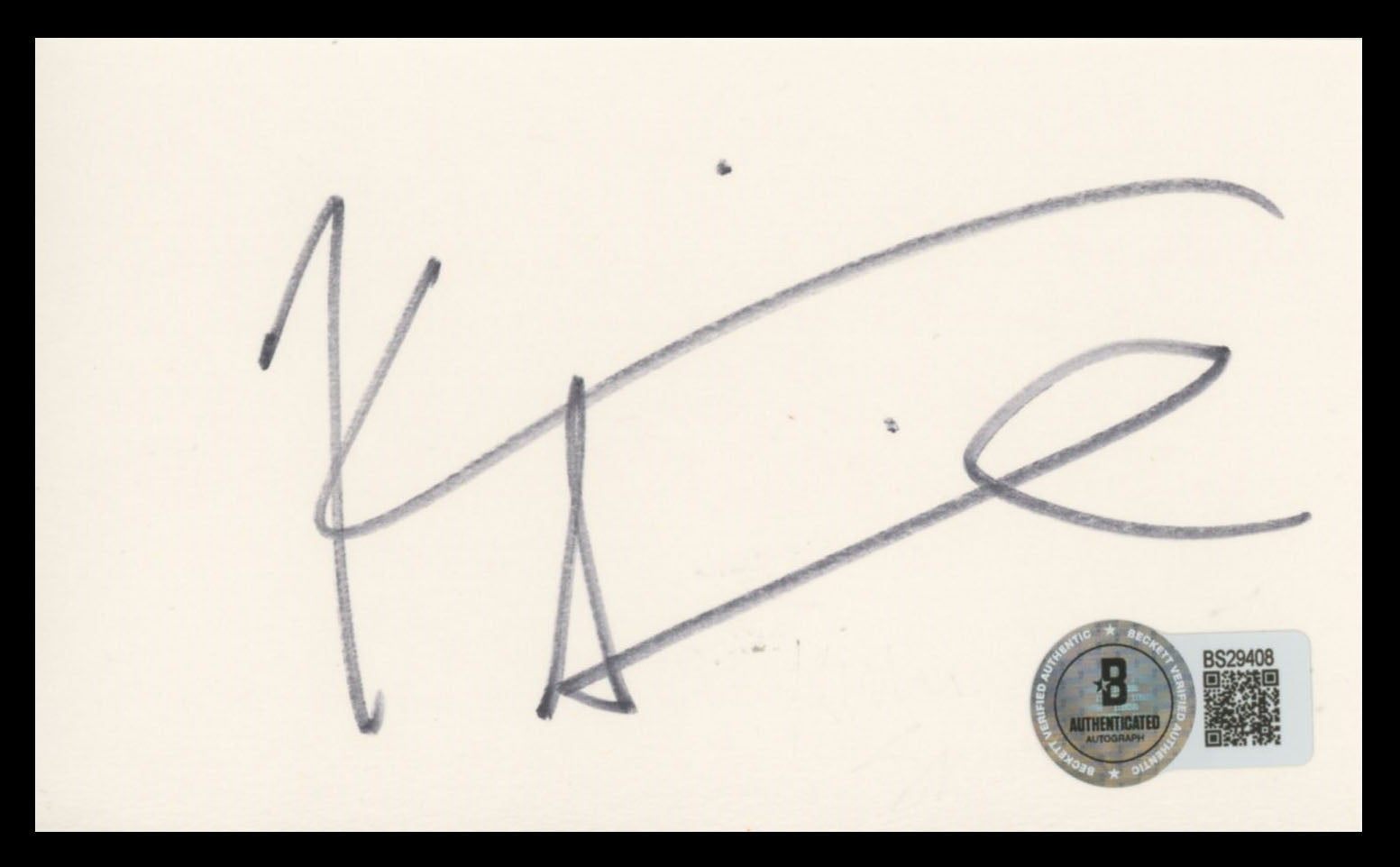 Kevin Smith Jay and Silent Bob Authentic Signed 3x5 Index Card BAS #BS29408