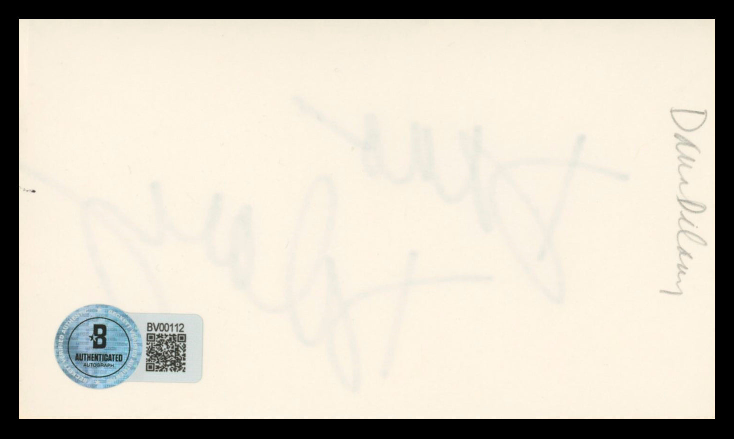 Dana Delany Tulsa King Authentic Signed 3x5 Index Card Autographed BAS #BV00112