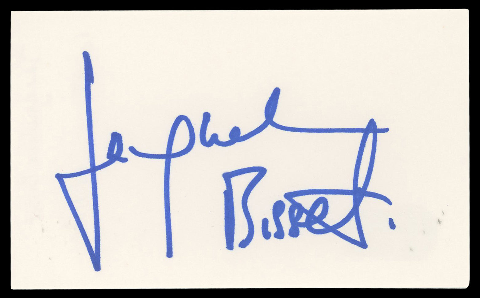 Jacqueline Bisset Bullitt Authentic Signed 3x5 Index Card BAS #BN06523
