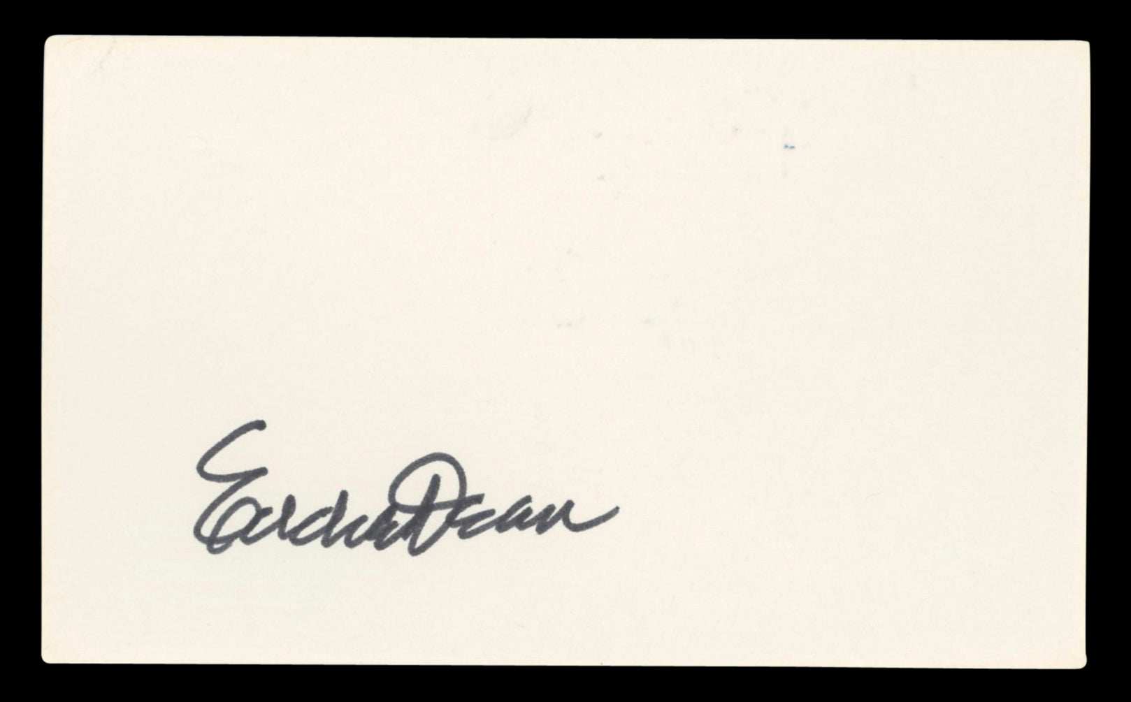 Eddie Dean Authentic Signed 3x5 Index Card BAS #BV00130