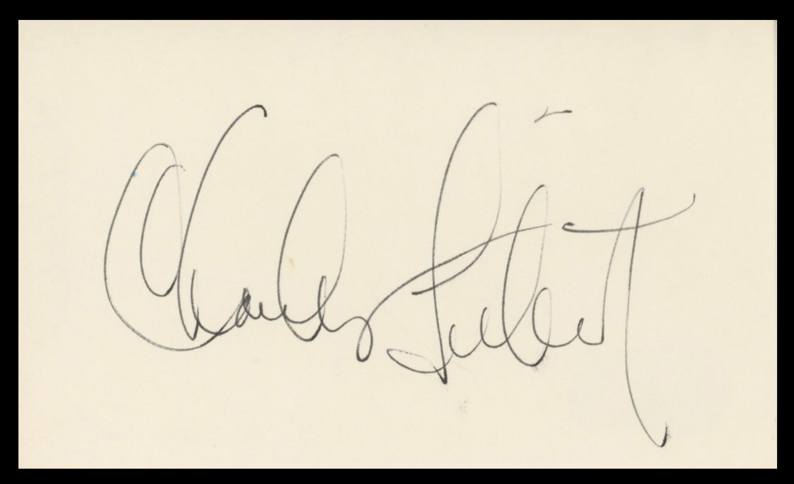 Charles Siebert Trapper John, M.D. Authentic Signed 3x5 Index Card BAS #BV59114