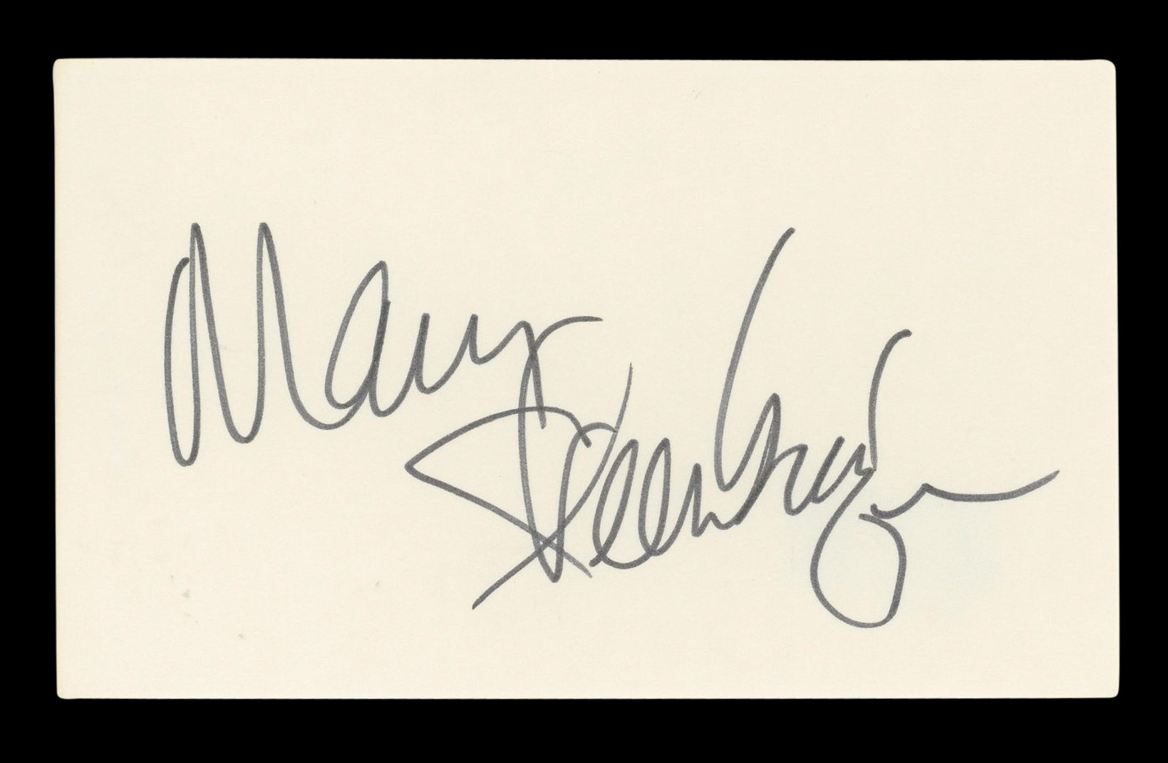 Mary Steenburgen Step Brothers Authentic Signed 3x5 Index Card BAS #BL96652