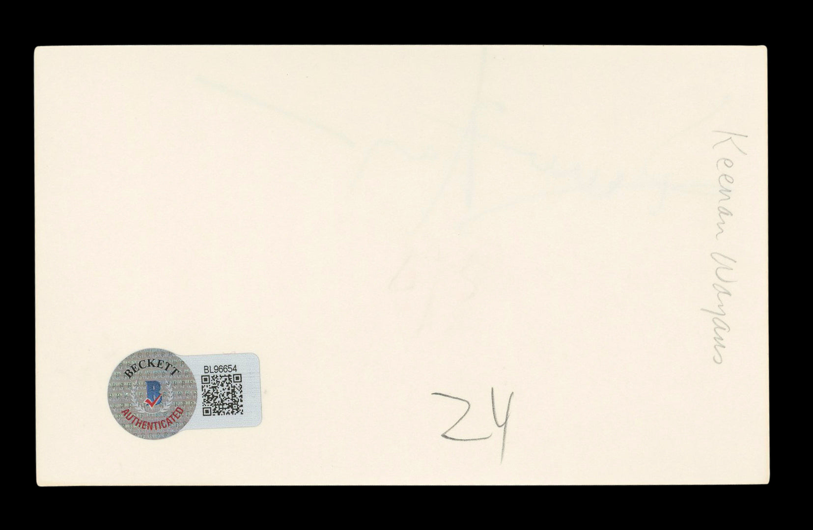 Keenen Wayans Authentic Signed 3x5 Index Card Autographed BAS #BL96654