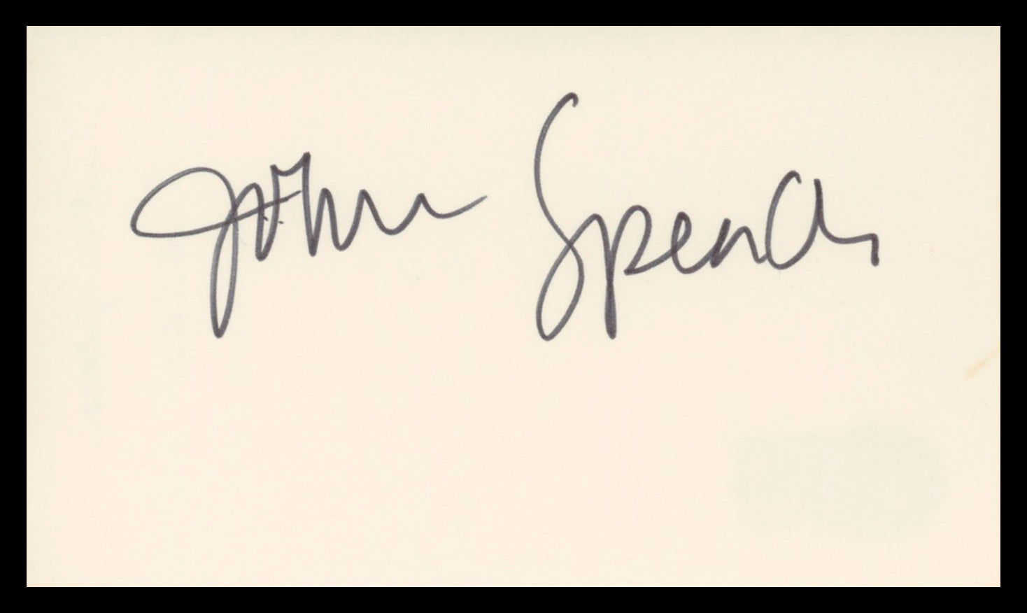 John Spencer The West Wing Authentic Signed 3x5 Index Card BAS #BV00119